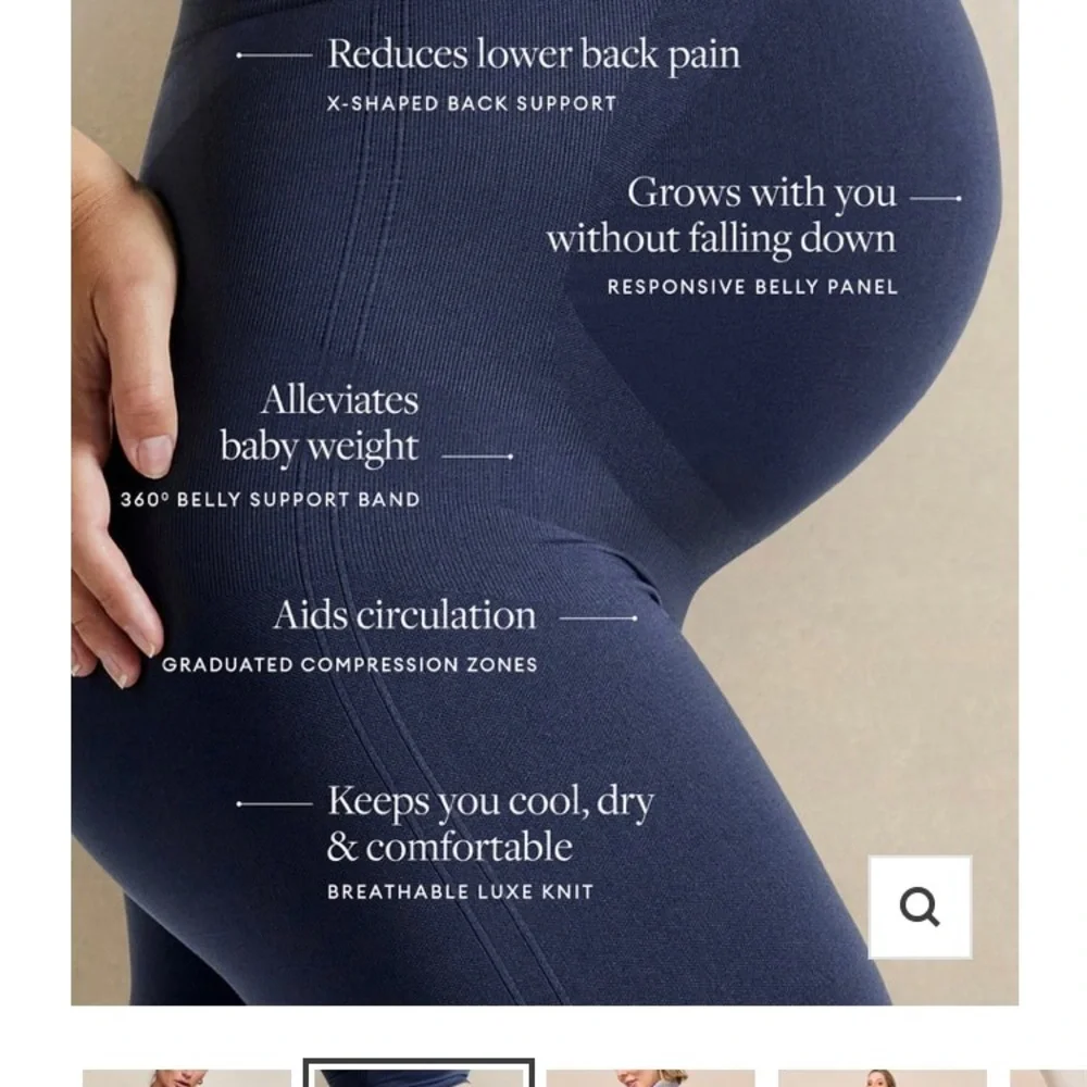 NWT BLANQI Maternity Support Leggings- Small - Picture 3 of 3